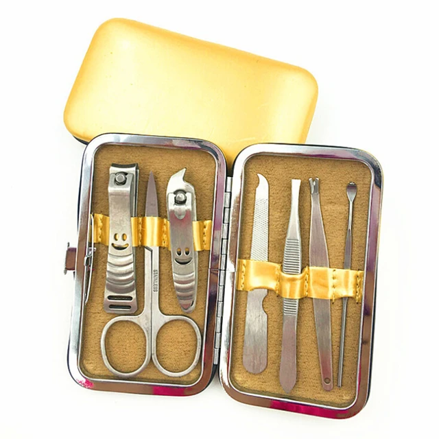 gold manicure set with custom logo