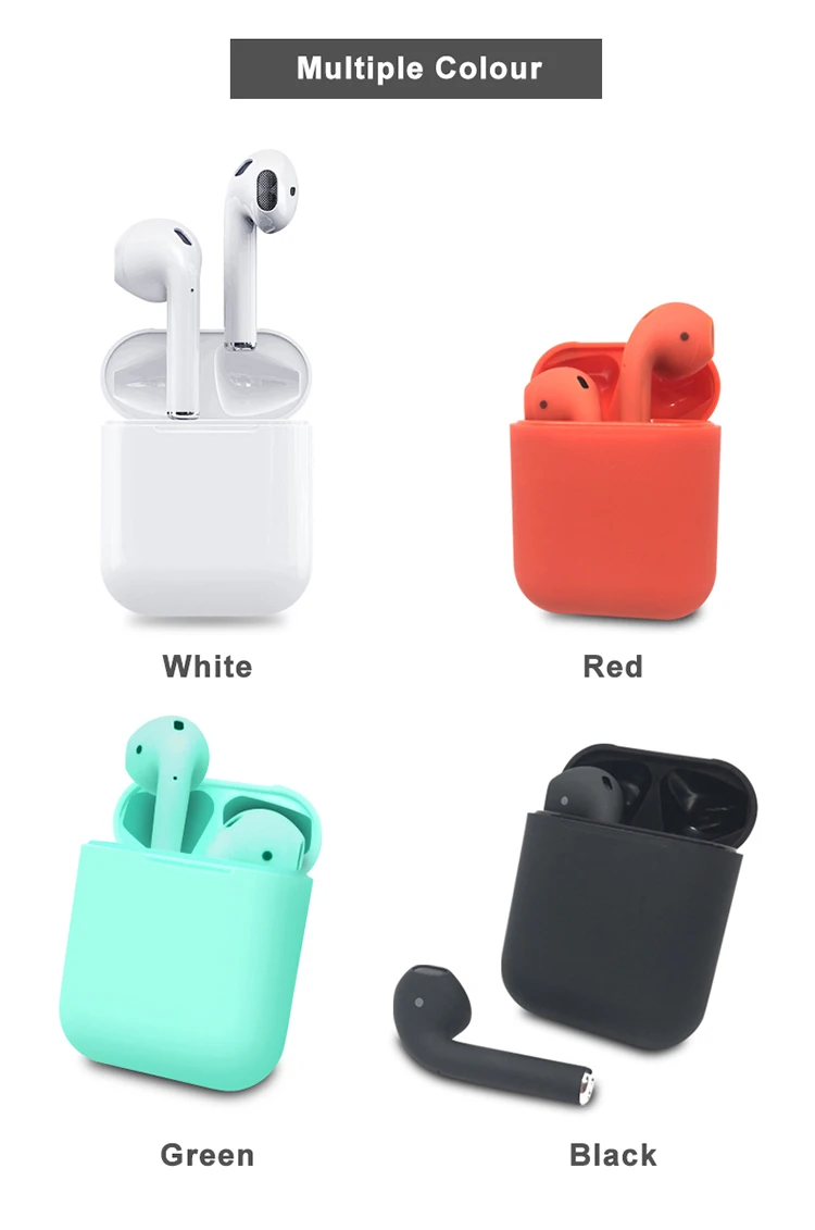 TWS-i12 earphones binaural call wireless stereo with charging box headphones sports earplugs - ANKUX.COM
