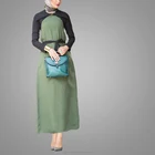 Young Girls Evening Dress Pointed Collar Muslim Abaya From Dubai Black Long Sleeves Turkey Tunics