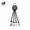 Fashion LED Lighting Up Multi-function charging cable 4 in1 multi universal charging transfer usb charging USB cable