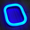 blue O neon letter advertising multi color neon block letters led rim lights neon for car store