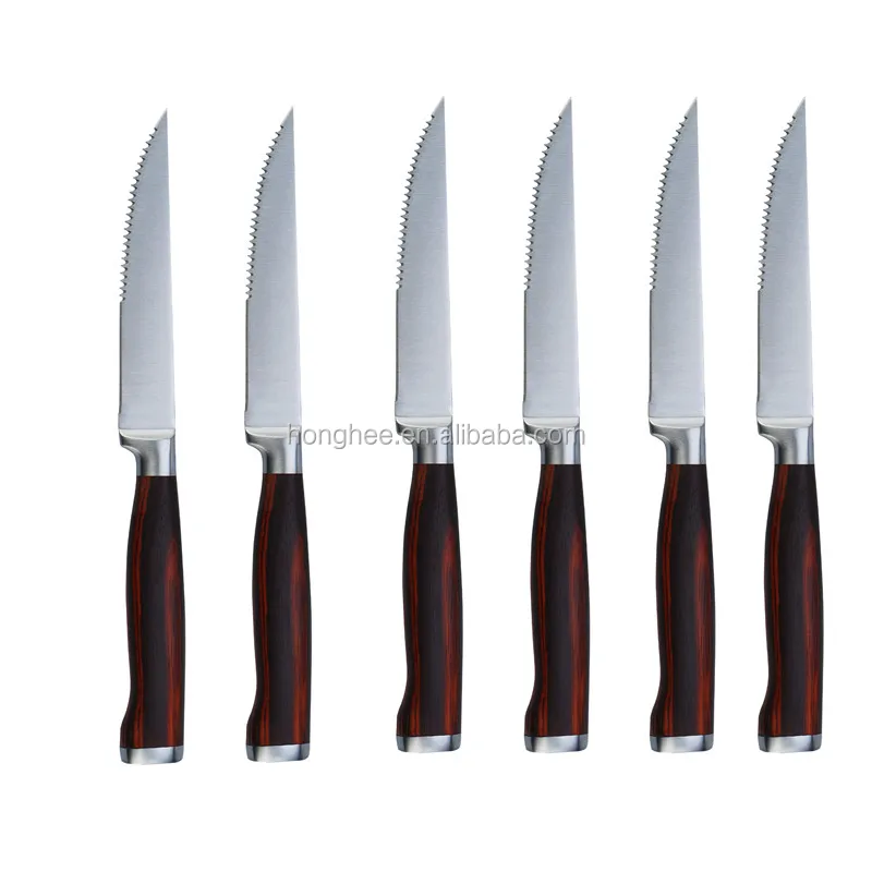 5 inch steak knife 6 pieces, blade thickness: 2.