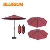 Bluesun Outdoor Solar Power Umbrella LED light Solar Beach Umbrella With USB Charger