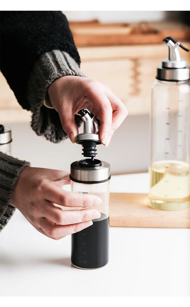 Empty Glass Kitchen Cooking Oil And Vinegar Spice Dispenser Bottle For Sale 1773