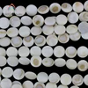 Jewelry beads accessories 15mm Flat round button shape natrual white shell loose beads