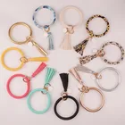Wholesale 2019 Monogram Leather O Key Ring Custom Circle Bangle keychain