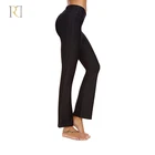 Custom Women's Blank Black Track High Waist Women's Pants