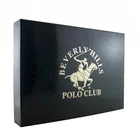 Brand 3D Gold Stamped Logo Green Top and Bottom Garment Paper Packing Box