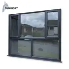 Manufacturers commercial exterior sound insulation aluminum triple glass casement window type