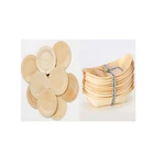 Biodegradable disposable wood dishes and plates dinner