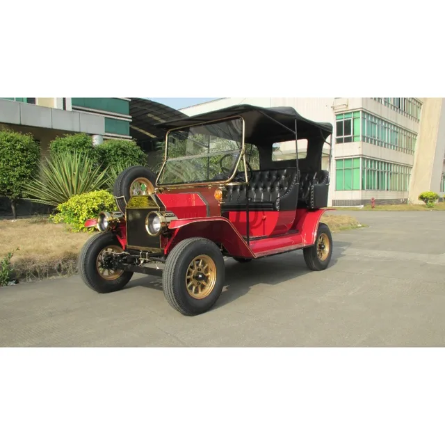 Hotel 5 passenger battery powered retro golf cart