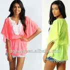 Lace Front Oversized Pom Pom Tunic Bangkok clothes