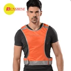 5cm reflective fiber fabric high visibility security running reflective vest
