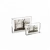 Clear 20mm Thickness Desk Table Acrylic 6" x 8" Magnetic Picture Frame For Family Tree Photo