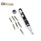 Promotional Mini Tool Sets 8 Bits Pen Shaped Screwdriver With LOGO