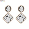 JuJia Stock lasted Golden edge square colorful Sequinn mosaic drop earrings for ladies jewelry