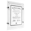 Wall Mount Free Standing Screw Clear Acrylic Certificate Holders Frame for A4 Paper