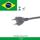 250V Brazil Plug 2 Pins Power Cord with H03VVH2-F Flat Cable