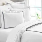 High Quality Egyptian Cotton Sateen Hotel Stitch Embroidery Duvet Cover Set