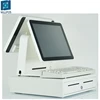 Guangzhou manufacture 10point capacitive 15" touch monitor+15" second screen smart POS terminal