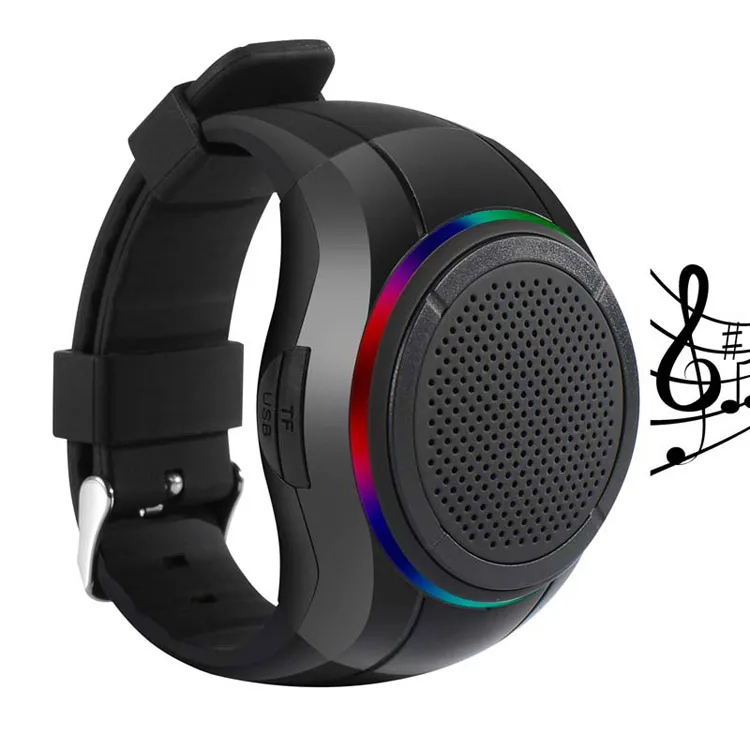 X10 Waterproof LED Zello Bluetooth Speaker Watch MP3 Music Player PTT Bracelet Mini Wearable Wireless Portable Bluetooth Speaker - ANKUX.COM