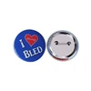 Decoration Gifts Crafts Hot Selling Badges For Clothes Folding Double Side Pocket Cosmetic Mirror Heart Shaped Button Pin