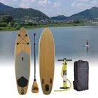 Highest Quality Single Person Design Bamboo Isup Inflatable Stand Wooden Paddle Boards