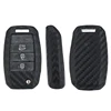 Soft silicon carbon texture car key cover remote key case suitable for kia car accessories