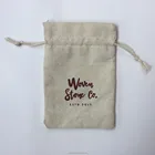 linen jewelry pouch/linen drawstring bag/jute bag