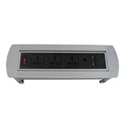 manual flip up desktop socket with universal power and HDMI