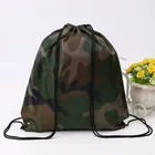 Reusable eco friendly silk draw string nylon foldaway shopping bag with logo