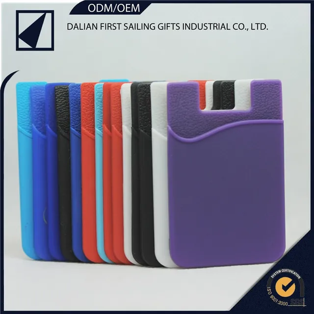 silicone cell phone back stick cheap business card holder