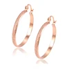 95430 Xuping ladies jewelry dull polish stylish earrings simple design rose gold hoop earrings
