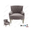 Home Furniture Sofa Wood and Fabric Chairs WorkWell Classic Fabric Upholstered Sofa Chair with Oak Wood Legs Kw-4035
