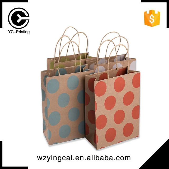 top quality shipping luxury handle brown kraft gift paper bags