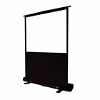 Glass Fiber Fabric Floor Standing Projector Screen Home Movie Theater with Aluminium Case and Stand