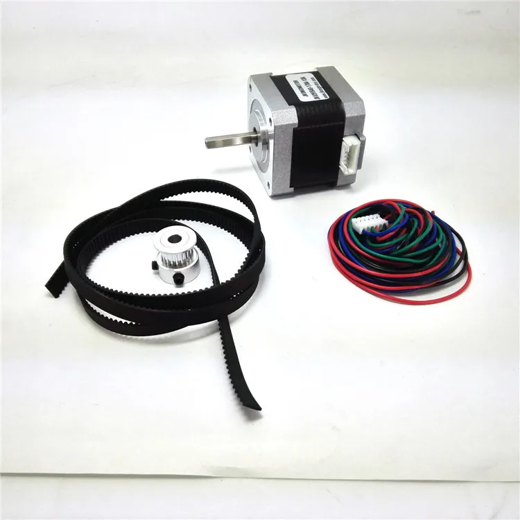 42hs40170413a / 17mm Stepper Motor With Pulley And Belt For 3d