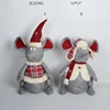 Custom Made christmas Stuffed Plush Mouse animal fabric Toy xmas mouse decoration