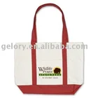 12oz cotton canvas tote lunch bag with front pocket