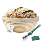 2019 Indonesia Rattan Banneton Oval Bread Display Cane Basket 9" bread proofing basket