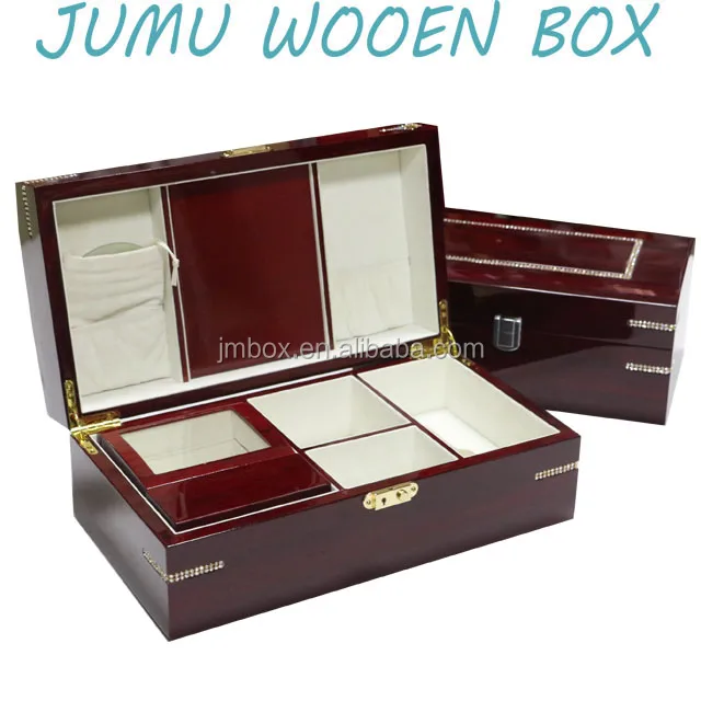 piano cherry lacquer finish luxury perfume gift set box with