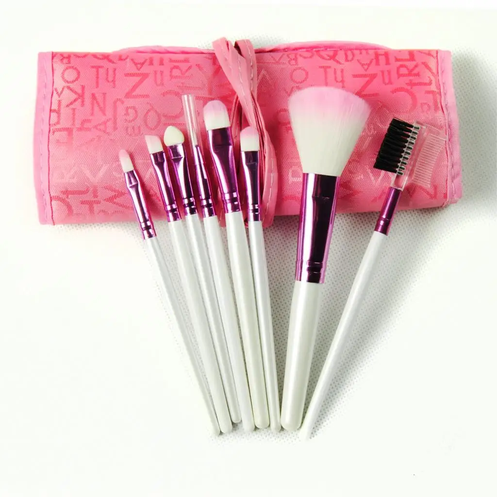 Professional 8pcs Makeup Brushes Synthetic Hair Make Up Brush Set Tools Facial Cosmetics Kit Beauty Bag Set