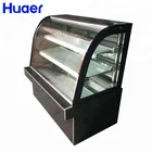 standing cake fridge cooler dessert four sided glass door refrigerator