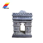 custom innovative souvenir mini Triumphal Arch France resin 3d building miniature architecture models for home decor