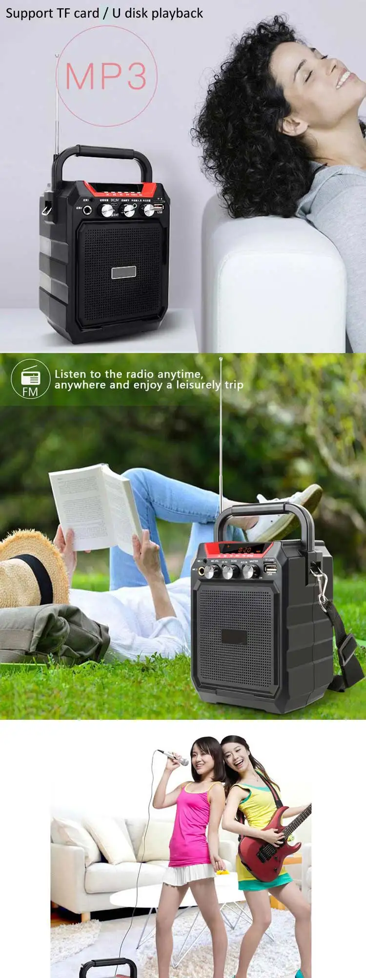 K99 Wireless Bluetooth Speaker Portable Bass Gun Sound Mobile Outdoor - ANKUX.COM