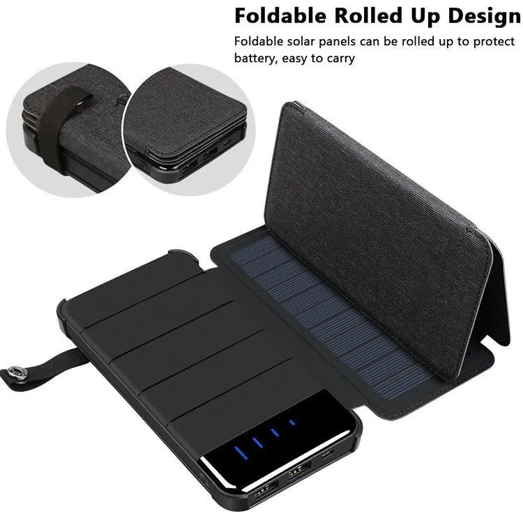 Foldable Solar Waterproof Power Bank 10000 mah - ANKUX.COM