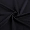 High quality black knitted plain dyed stretch heavy bamboo spandex jersey fabric for sweater