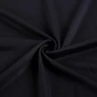 High quality black knitted plain dyed stretch heavy bamboo spandex jersey fabric for sweater