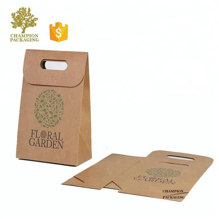 made kraft custom  flat pack small folding paper  gift box
