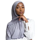Wholesale high quality jersey scarf stretchy hijab plain headscarves cotton jersey hijab for women